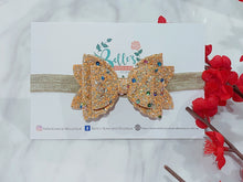 Load image into Gallery viewer, Glittered Doubled Bow