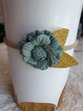 Load image into Gallery viewer, Green Pearl Floral Headband