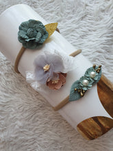 Load image into Gallery viewer, Green Pearl Floral Headband