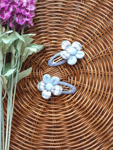Load image into Gallery viewer, Blue Flower Snap Hairclip