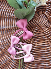Load image into Gallery viewer, Purple 2" Bow Snap Hairclip