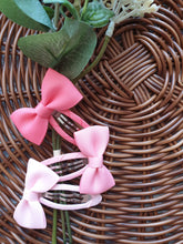 Load image into Gallery viewer, Pink 2" Bow Snap Hairclips