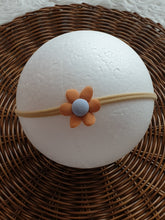 Load image into Gallery viewer, Peach Floral and Bow Headband