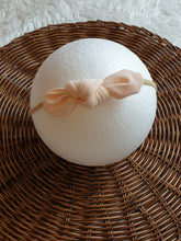 Load image into Gallery viewer, Peach Floral and Bow Headband