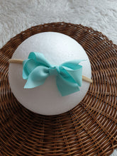 Load image into Gallery viewer, Sky Blue Floral and Bows Headband