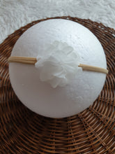 Load image into Gallery viewer, White Dahlia Floral and Bows Headband