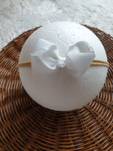 Load image into Gallery viewer, White Dahlia Floral and Bows Headband