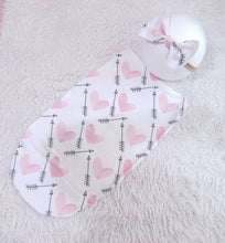 Load image into Gallery viewer, Newborn Matching Swaddle Sack and Headbow