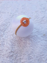 Load image into Gallery viewer, Khaki Floral and Bow Headband