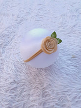 Load image into Gallery viewer, Khaki Floral and Bow Headband