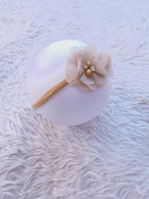 Load image into Gallery viewer, Khaki Floral and Bow Headband