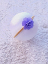 Load image into Gallery viewer, Purple Floral Bow Headband