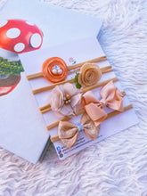 Load image into Gallery viewer, Khaki Floral and Bow Headband
