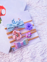 Load image into Gallery viewer, Purple Floral Bow Headband