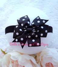 Load image into Gallery viewer, Polkadot Pinwheel Bow Headband