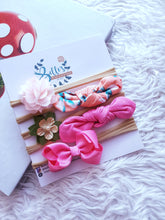 Load image into Gallery viewer, Hot Pink Floral Bow Headband