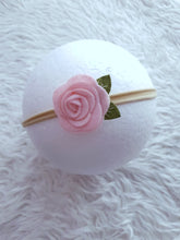 Load image into Gallery viewer, Baby Pink Floral Bow Headband