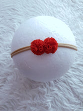 Load image into Gallery viewer, Red Floral Bow Headband