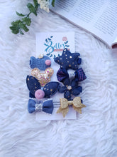 Load image into Gallery viewer, Denim Blue 8pcs. Hairclips