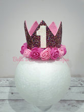 Load image into Gallery viewer, Floral First Birthday Crown