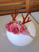 Load image into Gallery viewer, Christmas Baby Floral Reindeer Headband