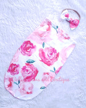 Load image into Gallery viewer, Newborn Matching Swaddle Sack and Headbow