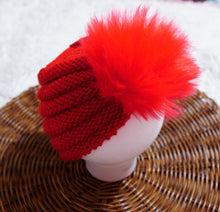 Load image into Gallery viewer, Knitted Pompom Baby Beanie