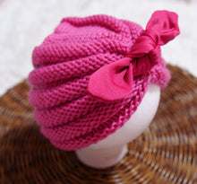 Load image into Gallery viewer, Rabbit Ear Bowknot Beanie