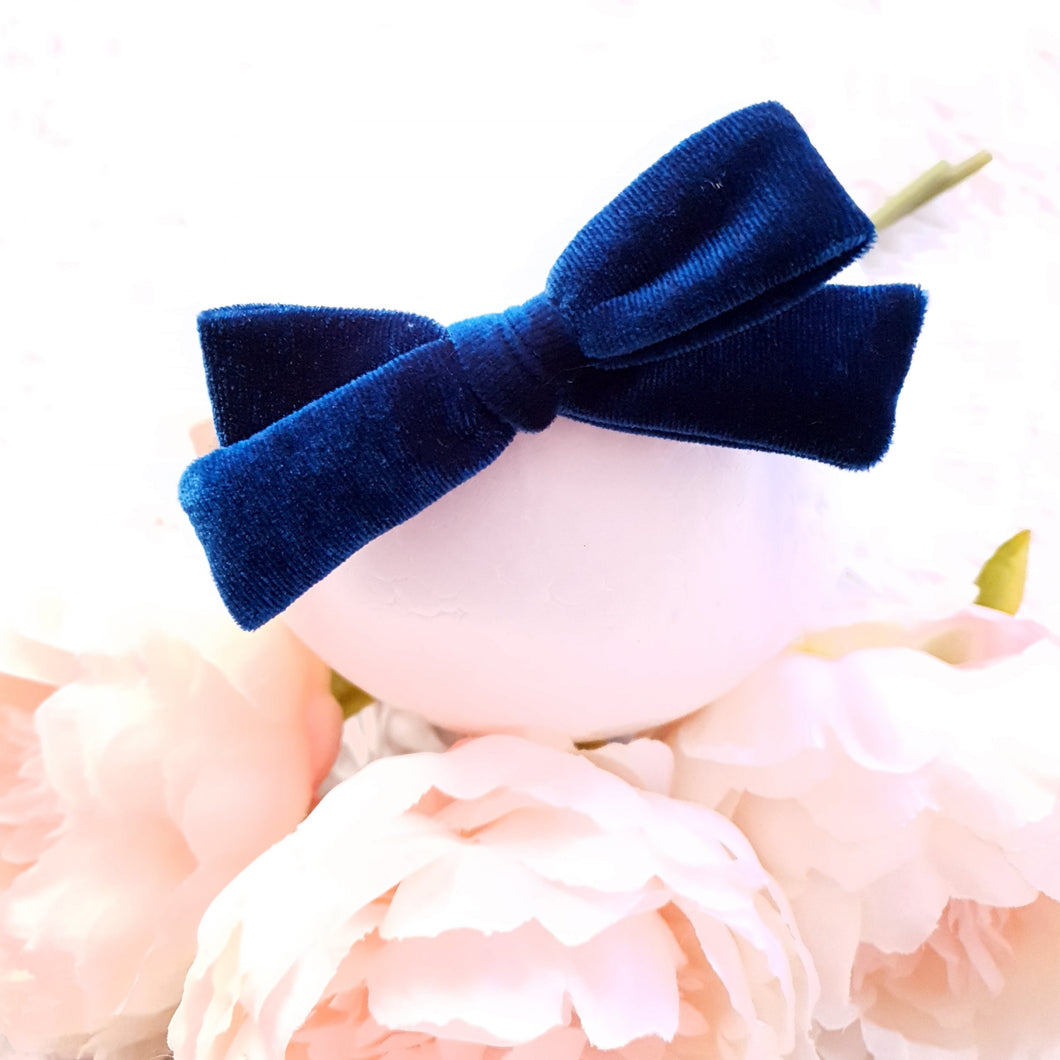 Royal Blue Hand-Tied Bow Headband