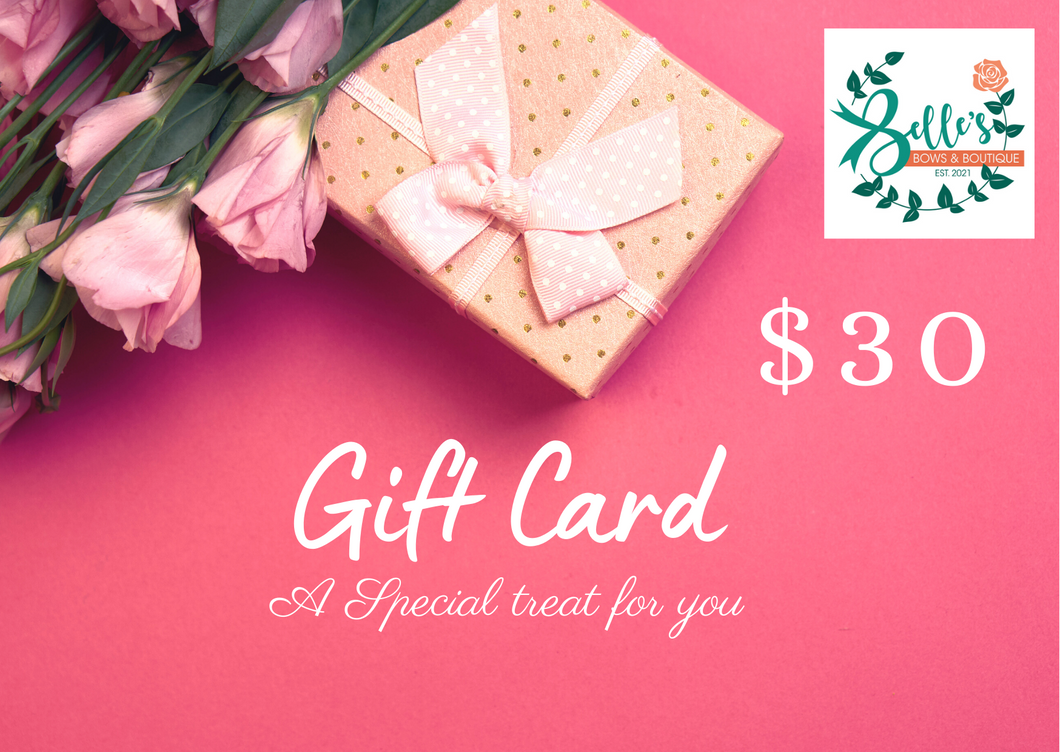 Belle's Bows and Boutique Gift Card
